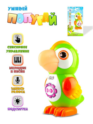 Интерактивная развивающая игрушка Play Smart «Умный Попугай» со светом и звуком